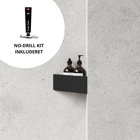 Bath Shelf Corner + No-Drill Kit